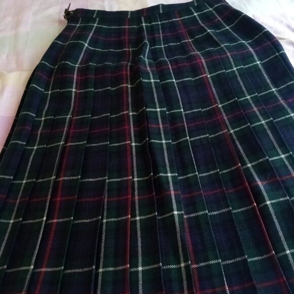 Vintage Green Wool Kilt From Jedburgh Scotland Size 12 - Picture 6 of 7